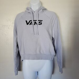 Vans Cropped Hoodie Sweatshirt Crop Hooded Periwinkle Light Blue Small Boxy Fit